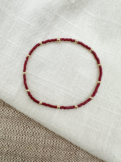 Bee Bracelet in Cranberry