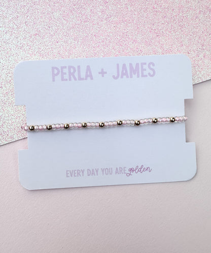 Emma Bracelet in Iridescent Light Pink