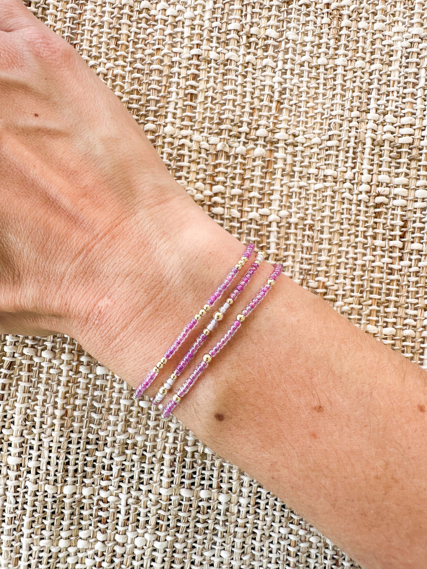 Bee Bracelet in Iridescent Raspberry