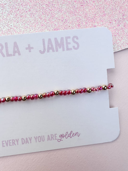 Emma Bracelet in Iridescent Hot Pink