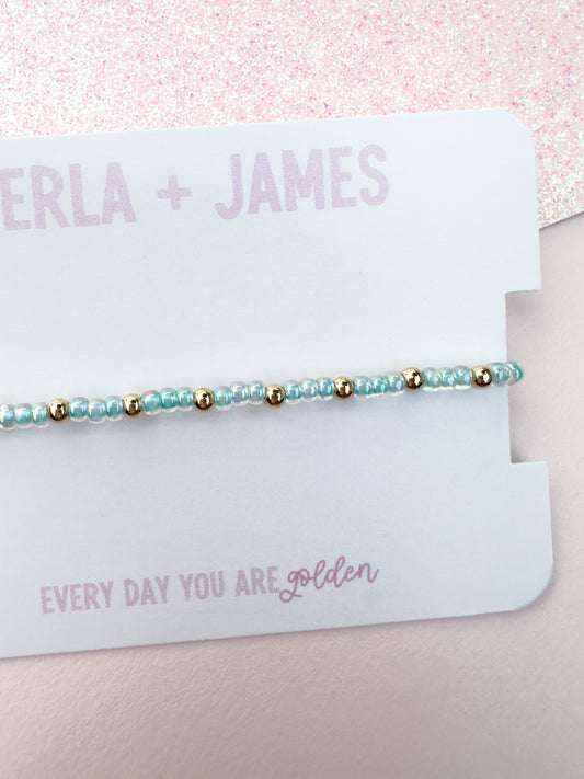 Emma Bracelet in Iridescent Glacier Blue