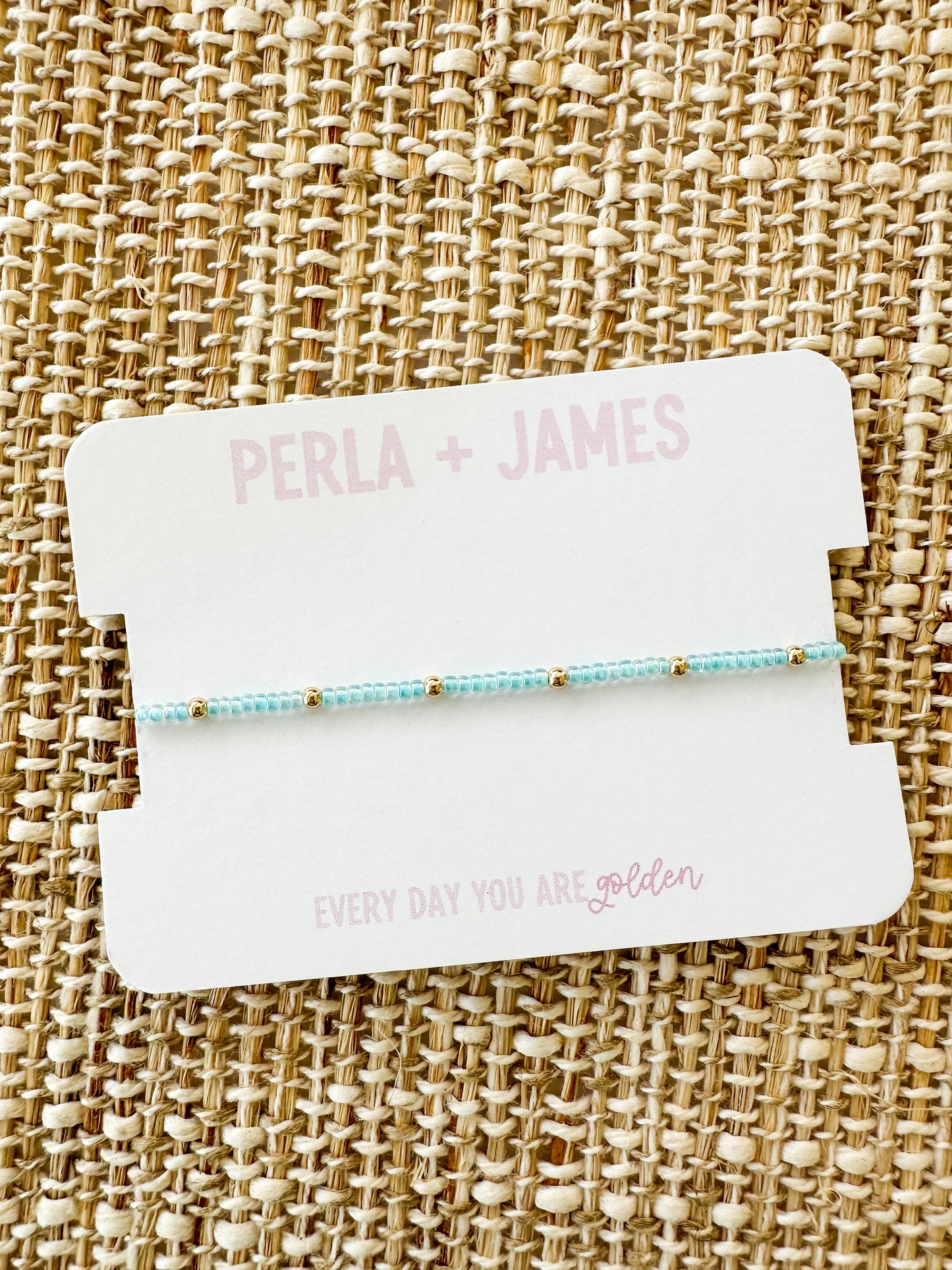 Bee Bracelet in Iridescent Sky Blue